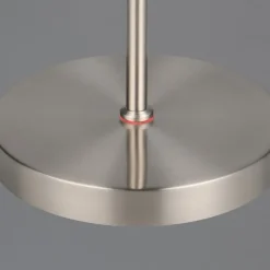 Genopladelig LED-gulvlampe Moreno, mat nikkel, CCT, dæmpbar