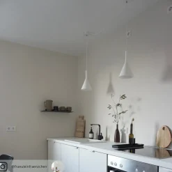 Gipsy konisk pendellampe i gips