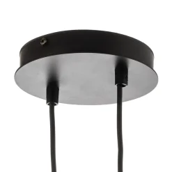 Glassy hængelampe, 8 lyskilder, sort, grafit, glas, E14