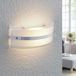 Glas-væglampe Zinka med LED, 25 cm