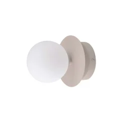 Globen Lighting væglampe ART DECO, beige/hvid Ø 16 cm IP44