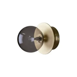 Globen Lighting væglampe ART DECO, messing/grå Ø 16 cm IP44