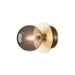 Globen Lighting væglampe ART DECO, messing/grå Ø 16 cm IP44