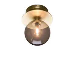 Globen Lighting væglampe ART DECO, messing/grå Ø 16 cm IP44