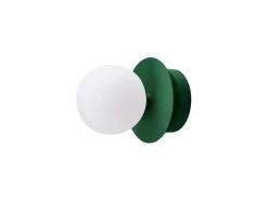 Globen Lighting væglampe ART DECO, grøn/hvid, Ø 16 cm, IP44
