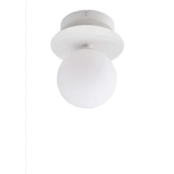 Globen Lighting væglampe ART DECO, hvid/hvid, Ø 16 cm, IP44