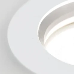 Glow indbygningsspot, hvid, metal, Ø 11 cm, GU10