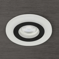 Glow indbygningsspot, sort, metal, Ø 11 cm, GU10