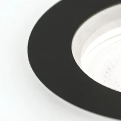 Glow indbygningsspot, sort, metal, Ø 11 cm, GU10