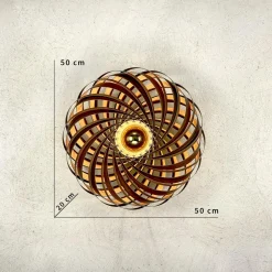 Gofurnit Veneria væglampe, nøddetræ, Ø 50 cm
