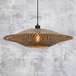 GOOD & MOJO Bali pendellampe af bambus, Ø 60 cm