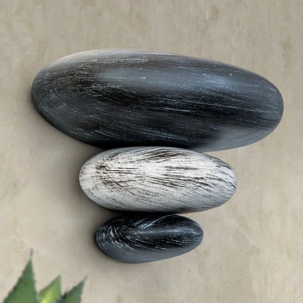 Grå LITICA væglampe med imiterede sten