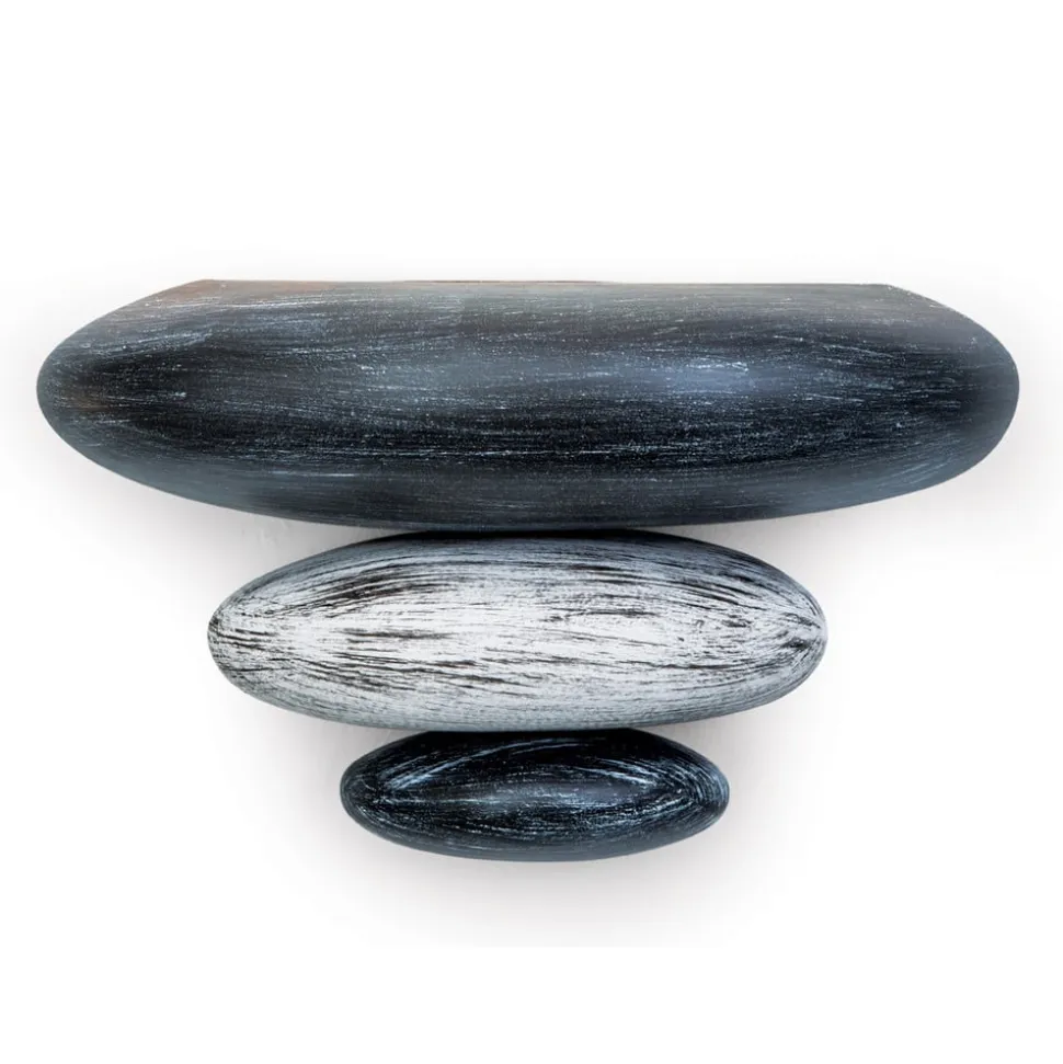 Grå LITICA væglampe med imiterede sten