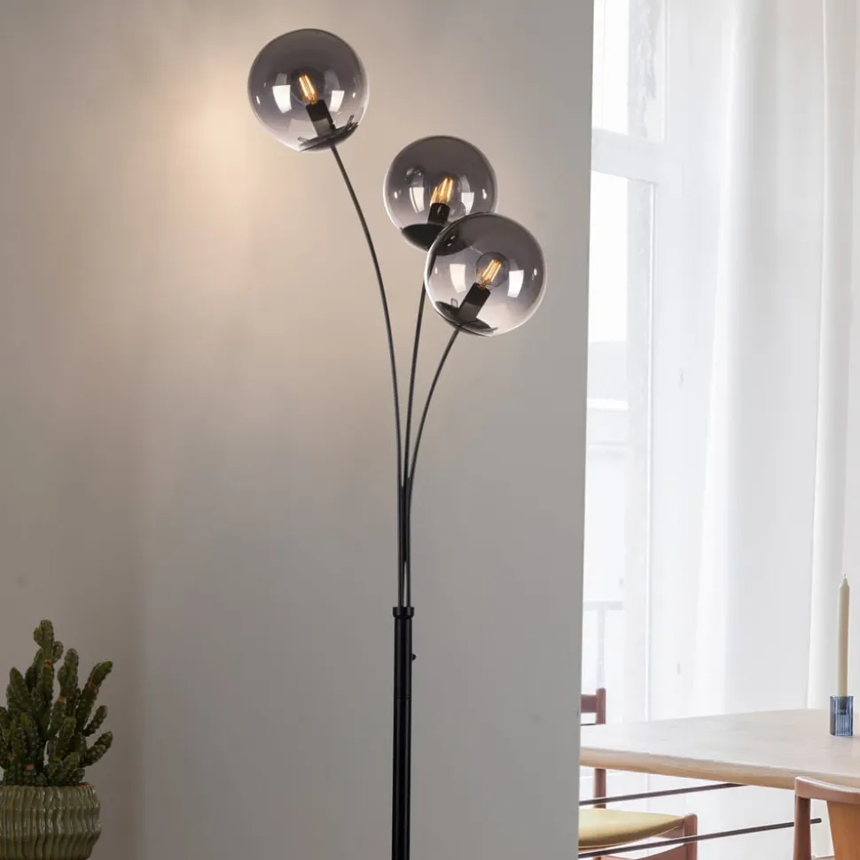 Green Widow gulvlampe med glasskærme