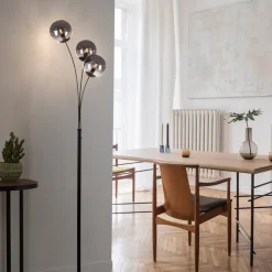 Green Widow gulvlampe med glasskærme