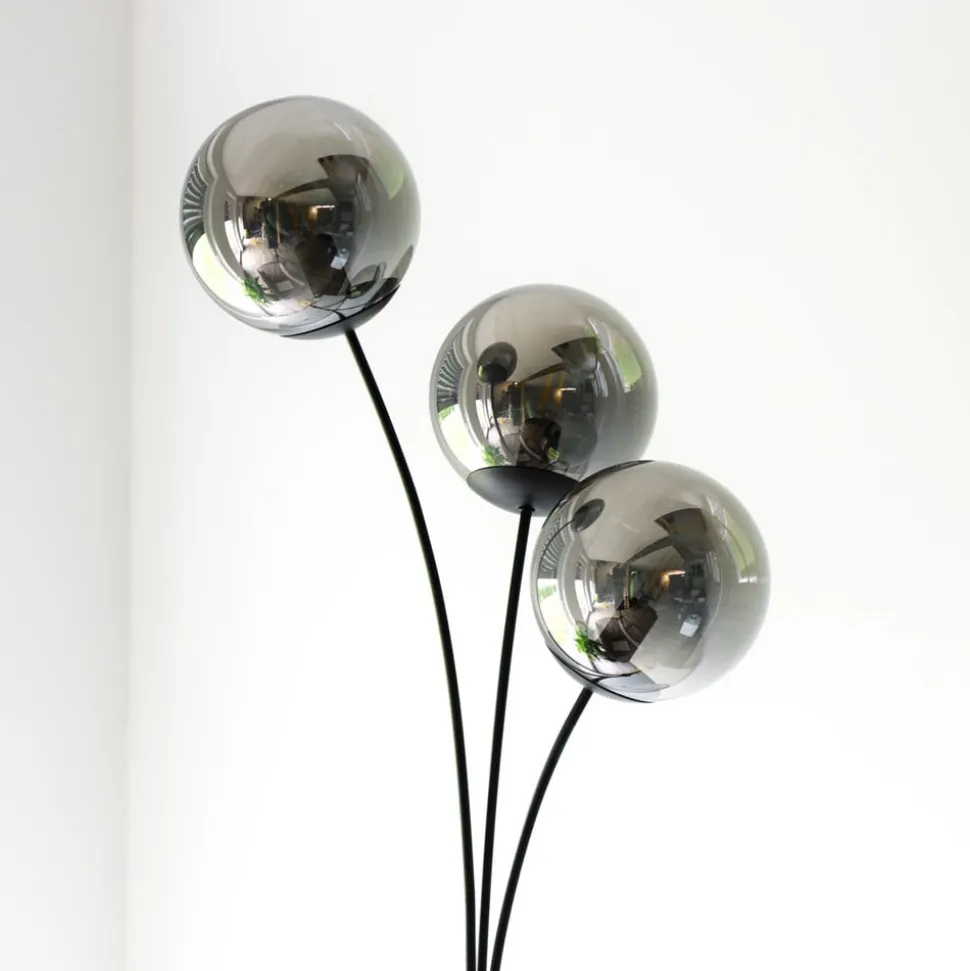 Green Widow gulvlampe med glasskærme
