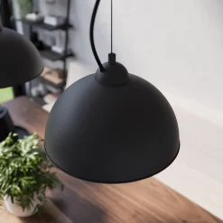 Gretja hængelampe, 3 lyskilder, sort guld