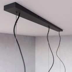 Gretja hængelampe, 3 lyskilder, sort guld