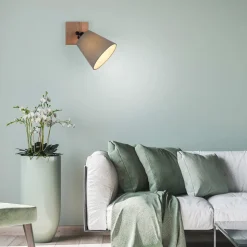 Grøn Michel vægspot med stofskærm