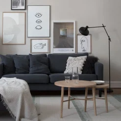 GRUPA Arigato gulvlampe, tredelt arm, sort