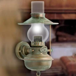 Guadalupa væglampe med olielampe-look