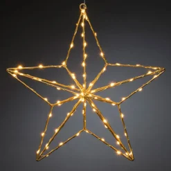 Guldstjerne LED-dekorationslampe 37x36 cm