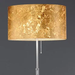 Gulvlampe Alea Loop med bladguld