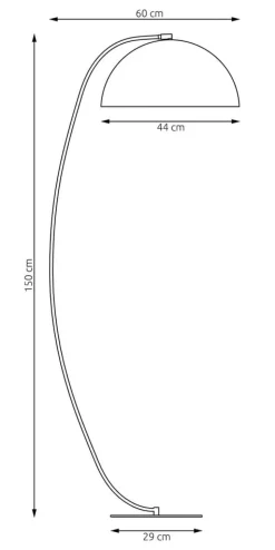 Gulvlampe Arcos, hvid, højde 150 cm, metal