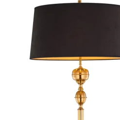 Gulvlampe Baranio med stofskærm