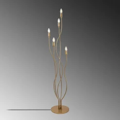 Gulvlampe Bonibon 13237 guldfarvet metal højde 160 cm 5 lyskilder.