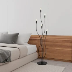 Gulvlampe Bonibon 13231 sort metal højde 155 cm 5 lyskilder