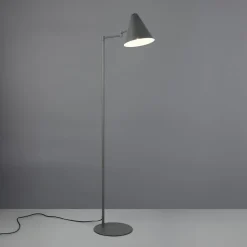 Gulvlampe Cosima, antracit, højde 126 cm, metal