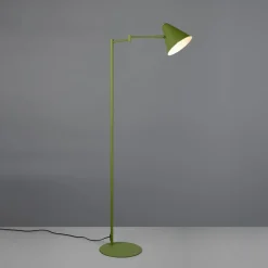 Gulvlampe Cosima, grøn, højde 126 cm, metal