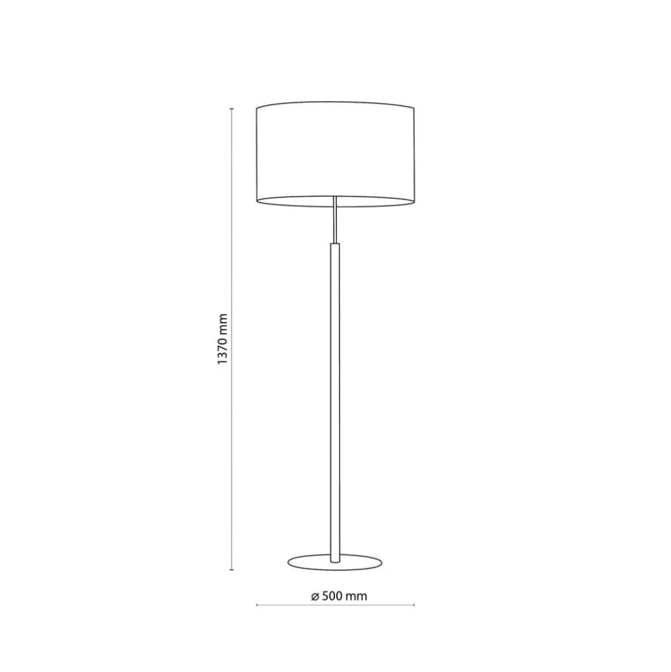 Gulvlampe Deva Nature, tekstil, træ