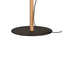 Gulvlampe Deva Nature, tekstil, træ