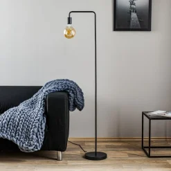 Gulvlampe Diallo uden skærm mat sort