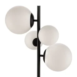 Gulvlampe Dione, 4 lyskilder, sort