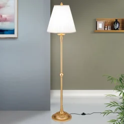 Gulvlampe Donata med plisséskærm