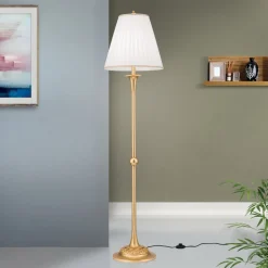 Gulvlampe Donata med plisséskærm