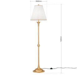 Gulvlampe Donata med plisséskærm