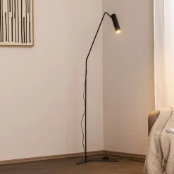 Gulvlampe Eye Super med bevægelig hoved, sort