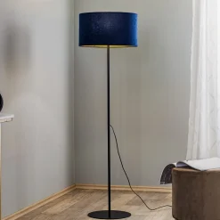 Gulvlampe Golden Roller mørkeblå/guld