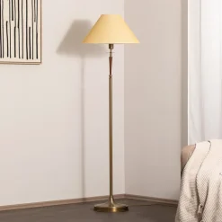 Gulvlampe HLM-9009-1E med tekstilskærm