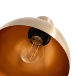 Gulvlampe Varzan, guld, metal, højde 162 cm, E27