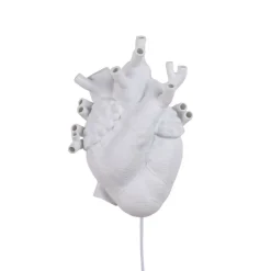 Heart Lamp LED-væglampe af porcelæn, hvid