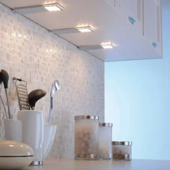 Helena LED-møbellampe, 19 x 7 cm, sæt med 3, sensor, metal