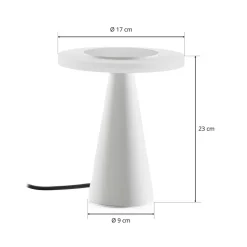 Helestra Bax bordlampe med touchdæmper, hvid