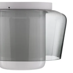 Helestra Canio - loftlampe i glas, røggrå