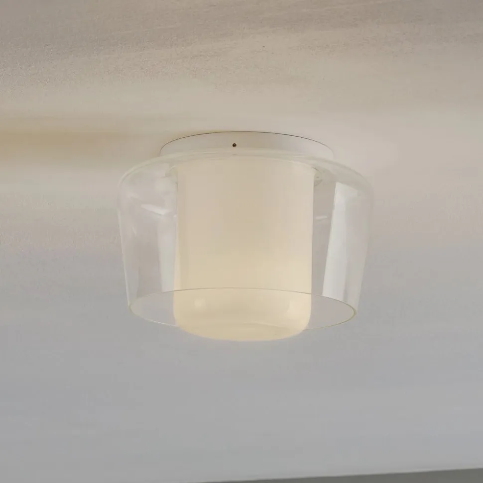 Helestra Canio loftlampe i glas, klar udvendig