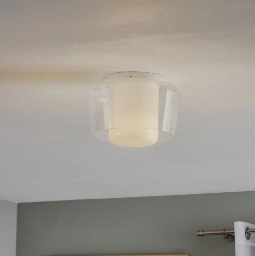Helestra Canio loftlampe i glas, klar udvendig